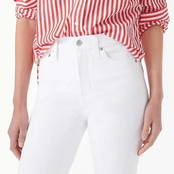 J. Crew 10" highest-rise toothpick jean in white size 35 - Picture 5 of 13